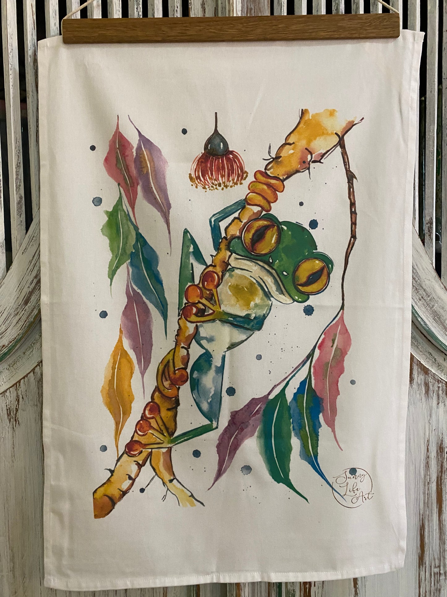 ‘River Frog’ Tea Towel - Clearance