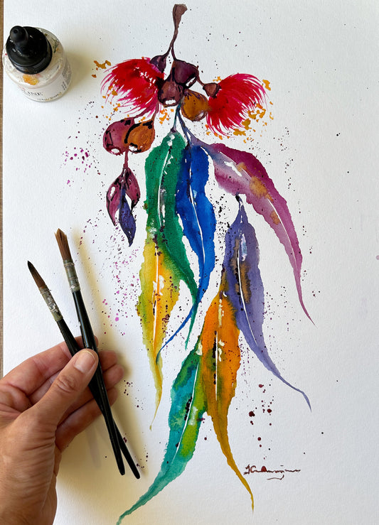 Rainbow Leaves And Flowers