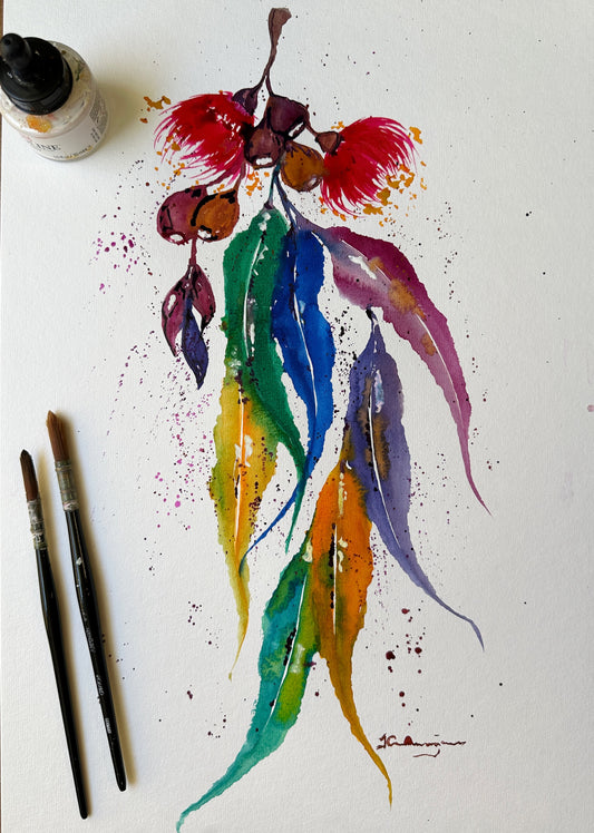 Rainbow Leaves And Flowers
