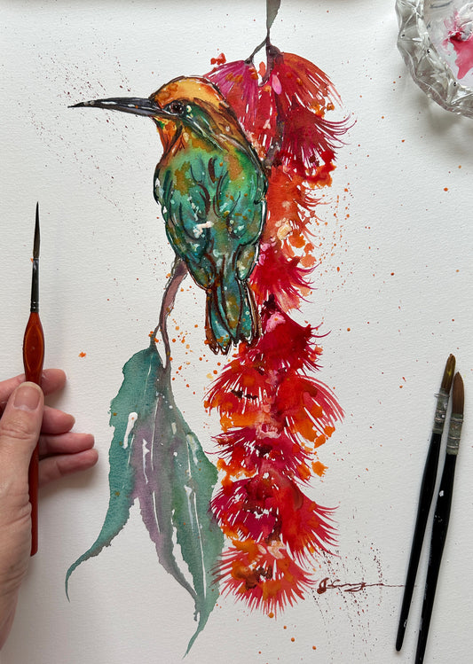Rainbow bee-eater love