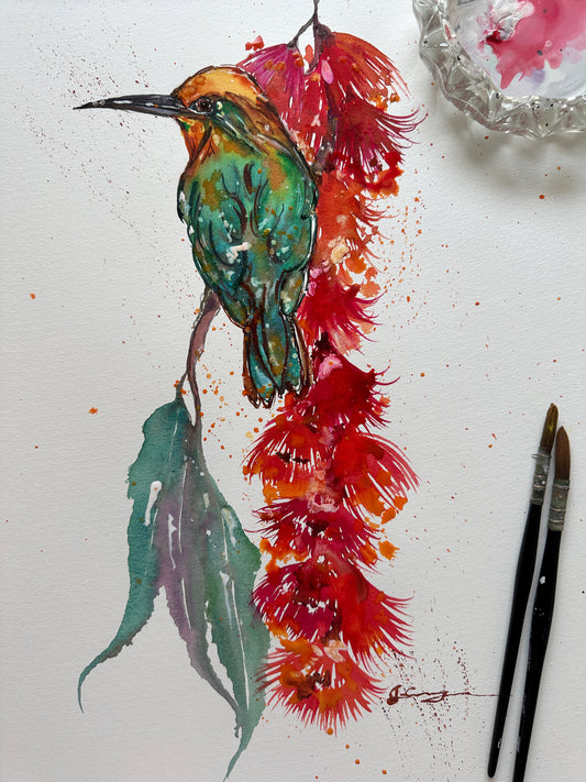 Rainbow bee-eater love